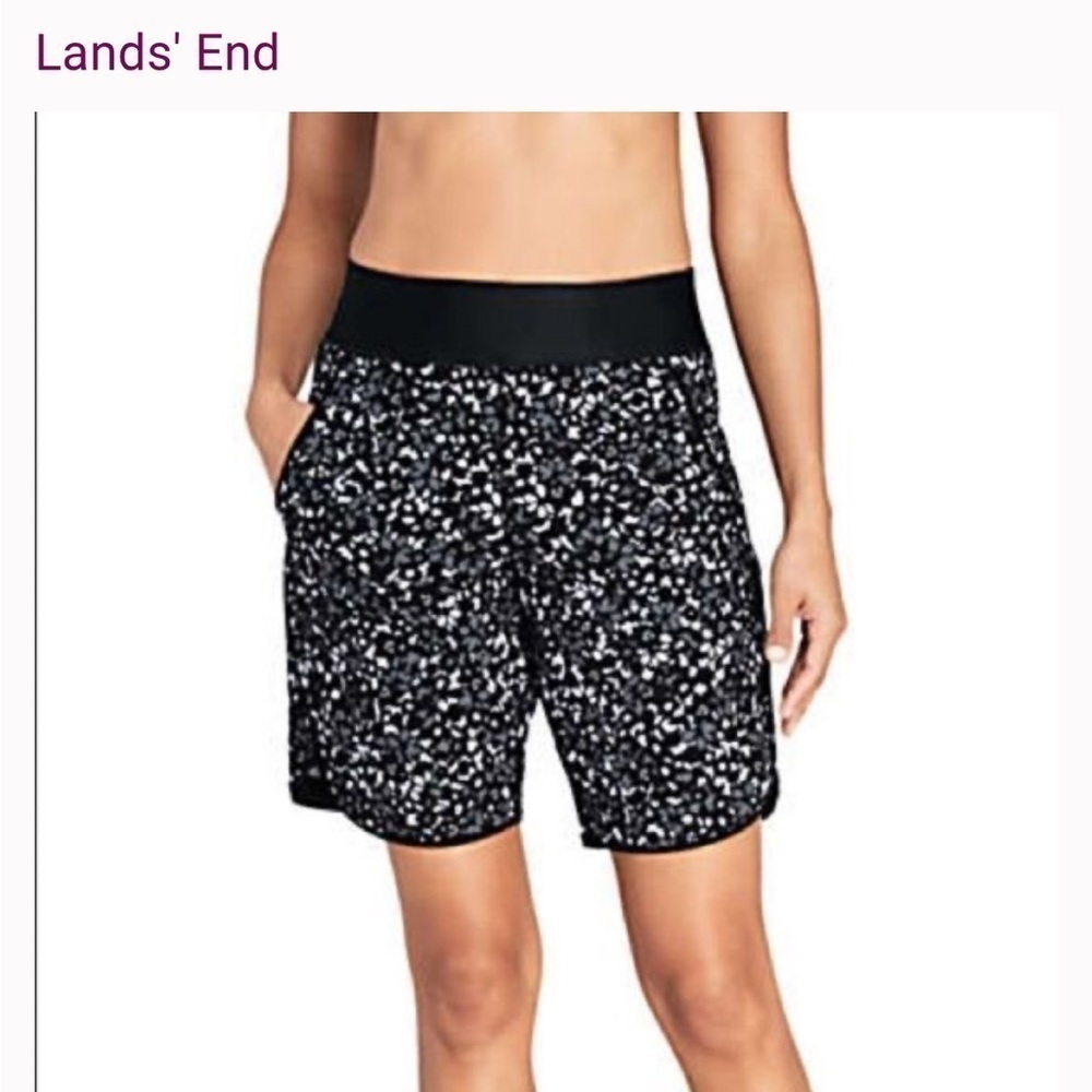 Lands' End Women's Black Swim Shorts